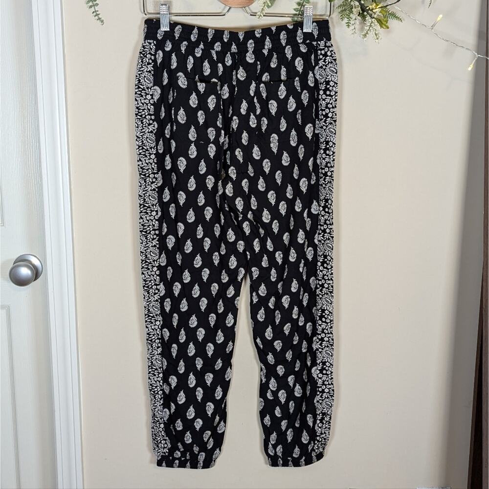 Fat Face Black Floral Jogger Pants Size 6 - Picture 9 of 11